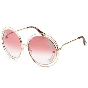 Chloe Gold Round Sunglasses